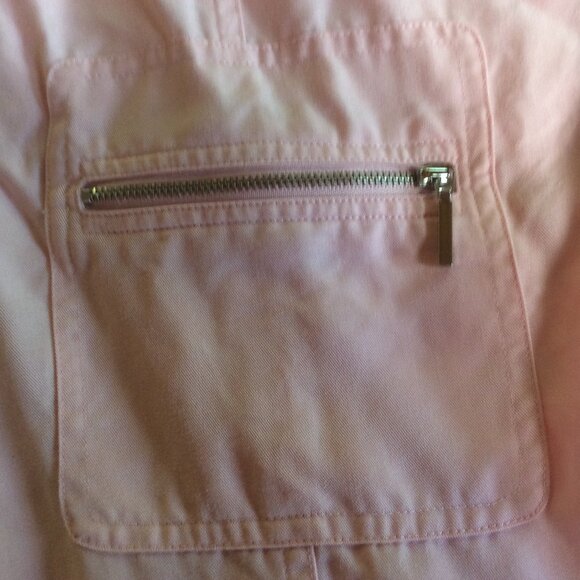 Bloomingdale's Pink Two Piece Shacket High Rise Crop Wide Leg Pant Set Size 14 - Picture 7 of 10